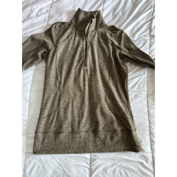 Lululemon Rush Hour Womens 8 Half Zip Pullover Heathered Military Green EUC - Picture 5 of 14